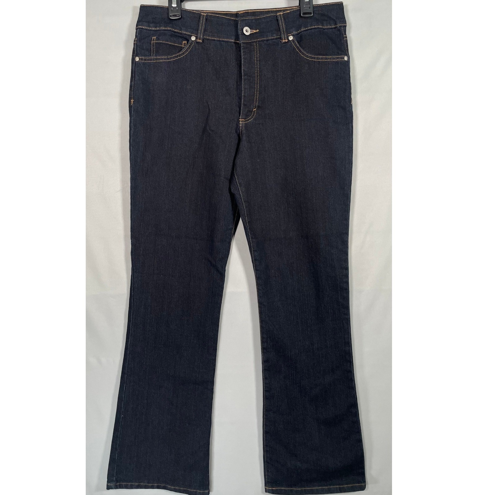 Bandolino Ivette High Rise Bootcut Jeans Dark Indigo Herb Bouquet 14 Nwt